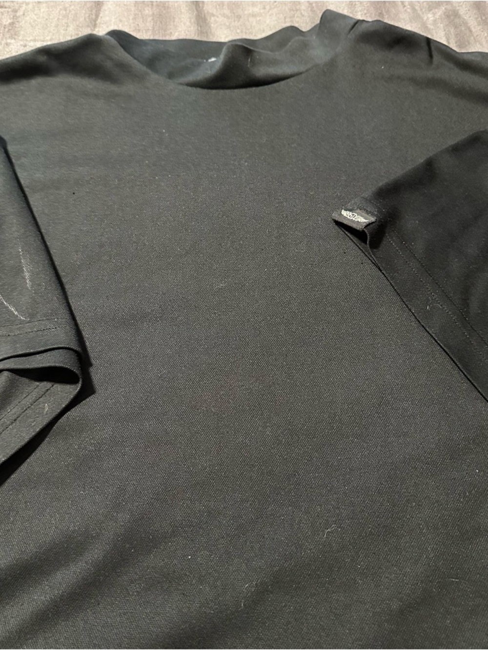 Straight Down Performance Black Mock turtleneck-